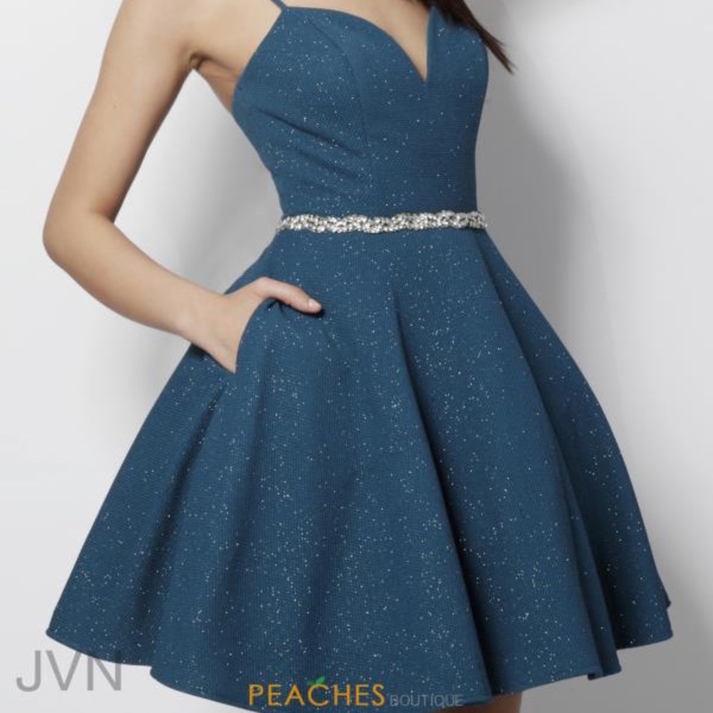 Jovani Blue/Green Cocktail Size 6 NWT